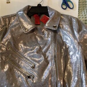 Christina Shimmering Silver Jacket